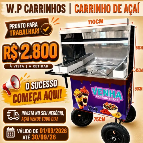 Carrinhos de açaí médio