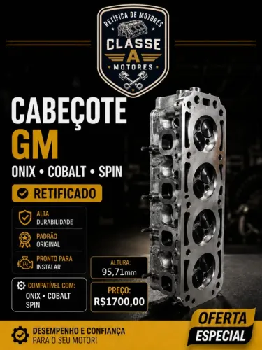 Cabeçote retificado GM Corsa - Onix 