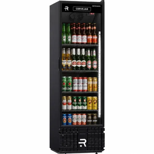 CERVEJEIRA REFRIMATE 400 LITROS TOTAL BLACK PORTA DE VIDRO 220V R$ 5.199,00
