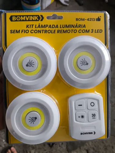Kit luminária led com controle remoto