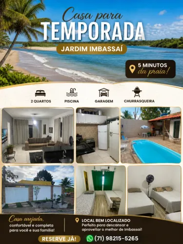 Casa pra temporada jardim Imbassai