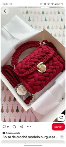 Bolsa em fio de malha