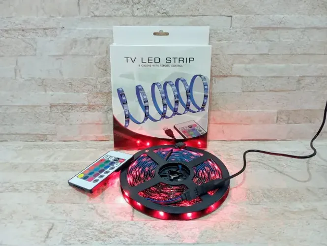 Fita Led Usb 5050 Rgb Colorida 5m 16 Cores + Controle Remoto