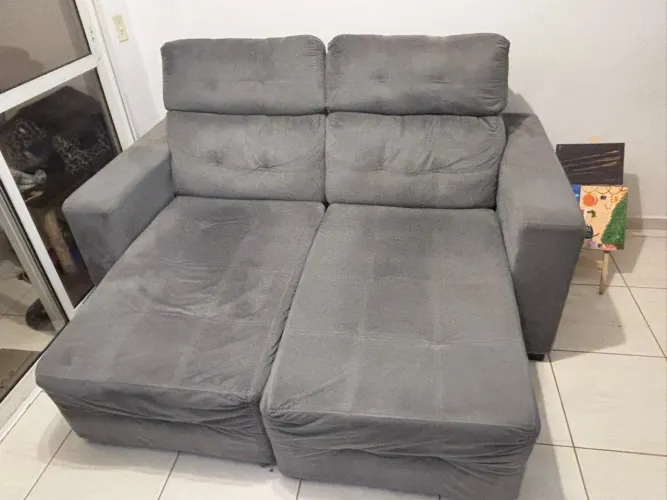 Sofa retratil cinza USADO