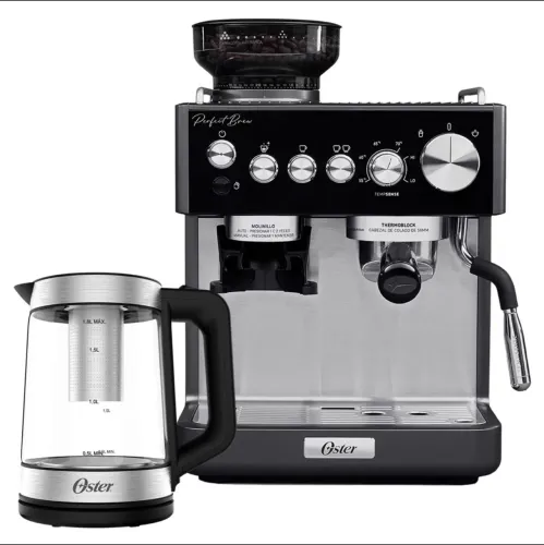 Kit Cafeteira Espresso Nova Perfect Brew e Chaleira Tea com Infusor.