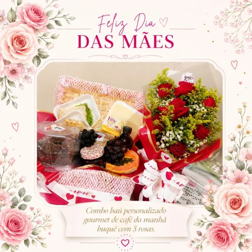 Cestas personalizadas de café da manhã dia das Mães