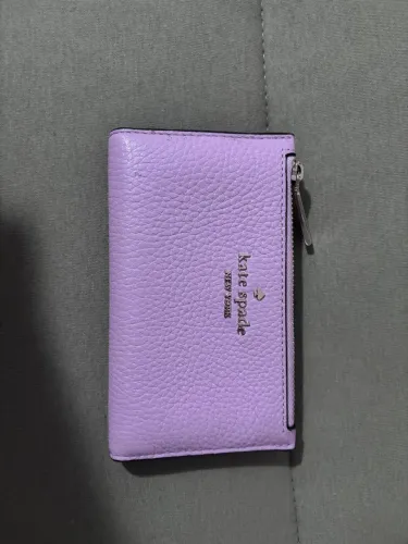 Carteira Kate Spade Leila Small Slim Bifold Wallet Quartz Pink