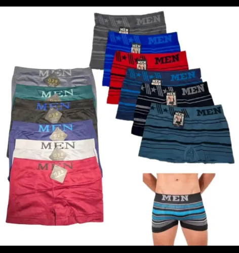 Kit 12 Cuecas Boxer Adulto Sem Costura Microfibra 