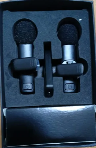 Microfone De Lapela Sem Fio Duplo Onistek MC812 Para iPhone (Novo)