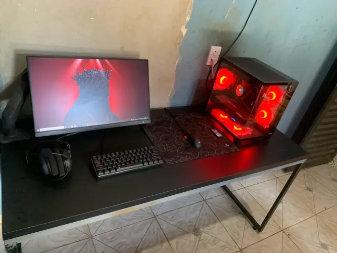 Setup Gamer Completo | RX 7600 + Ryzen 5 5500 + Monitor 180Hz + Mesa