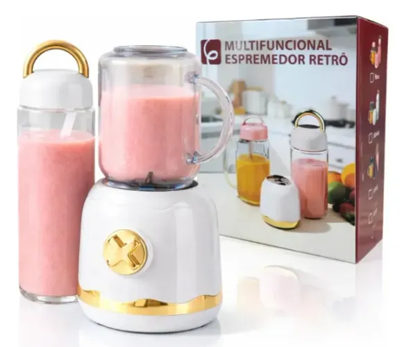 iquidificador Portátil 3 Em 1 Usb Recarregável Mini Mixer Smoothie Shake Suco Cor Branco