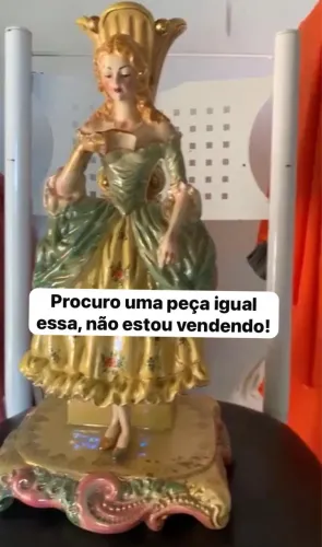 Porcelana biscuit abajur antigo casal fidalgos Capodimonte luis xv art Noveau vintage
