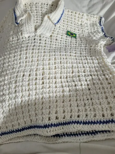 Blusas Polo em croche p a Copa