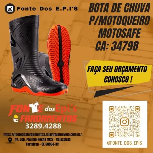 Bota Motoqueiro Motosafe Bracol - Fonte dos Epis 