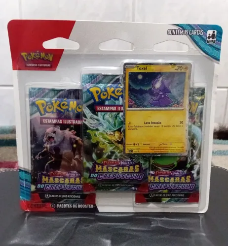 Blister triplo Pokémon Máscaras do Crepúsculo - ORIGINAL/LACRADO - Raridade.