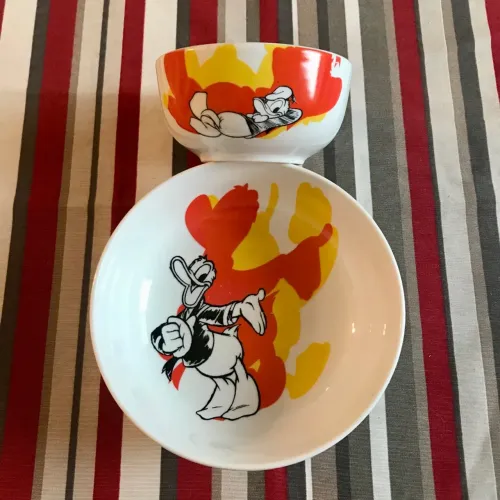 conjunto de bowls de porcelana disney pato donald