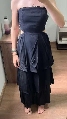 Vestido longo preto