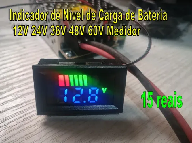 Voltímetro Digital Indicador 12V 24V 36V 48V 60V