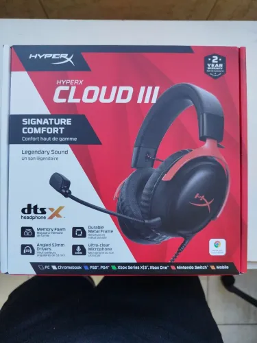 Headset Gamer HyperX Cloud III Original Novo Lacrado | DTS Headphone:X