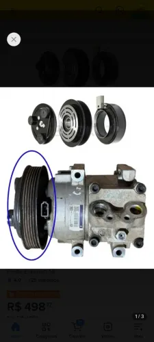 Compressor fiesta 2007 até 2014