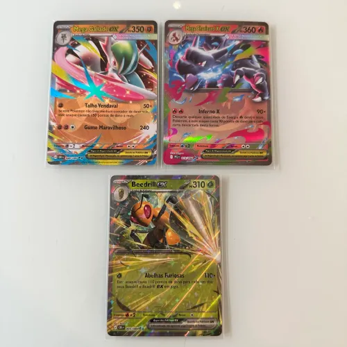 Cartas Pokémon Mega Charizard X & Mega Gallade & Beedrill EX