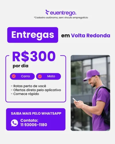 Oportunidade entregador Volta Redonda - RJ