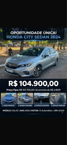 Honda City Sedan EX 1.5 Flex 16V 4P Aut. 2024