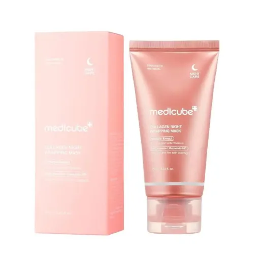 máscara facial medicube collagen night wrapping mask 75ml