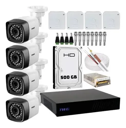 Kit cftv 4 Cameras de segurança ahd, com instalação no RJ