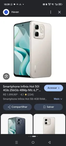 Celular marca: infinix HOTE 50i 256 GB celular novo da loja possui nota fiscal.
