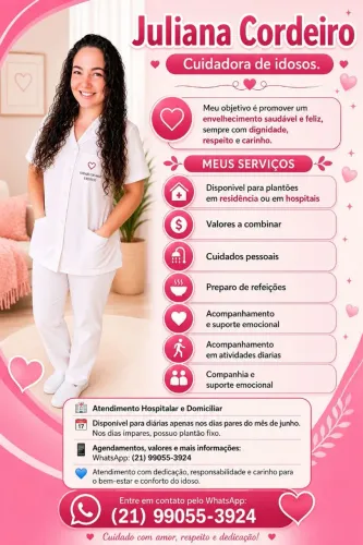 Me ofereço para cuidadora de idoso 