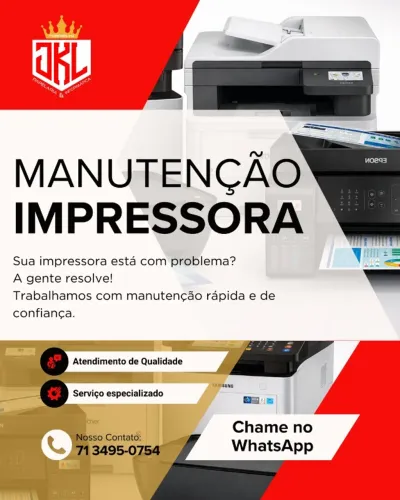 Manutenção de impressoras em Lauro de Freitas