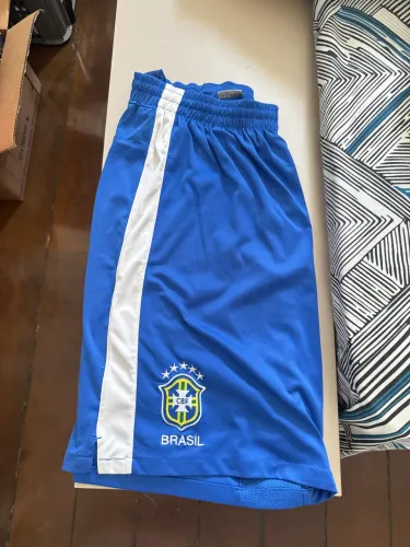 Shorts Seleção Brasil CBF azul tamanho P - futebol / treino