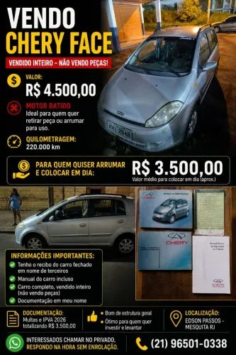Chery Face 1.3 16v/1.3 16V Flex.mec. 2011