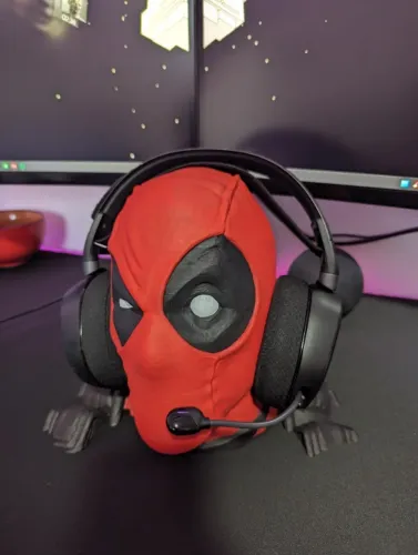 (Sob encomenda) Suporte HeadSet versão deadpool