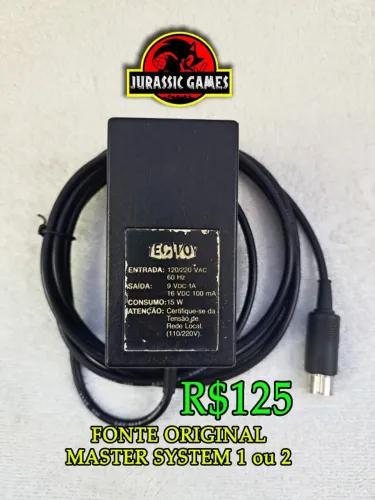 Fonte Master System 1 E 2. Bivolt Original Tectoy Quadrada