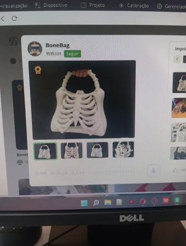 Bolsa da moda esqueleto 