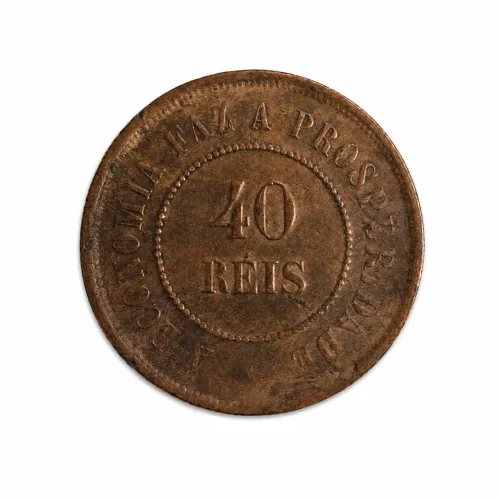Moeda de 40 Reis de 1908 em Bronze