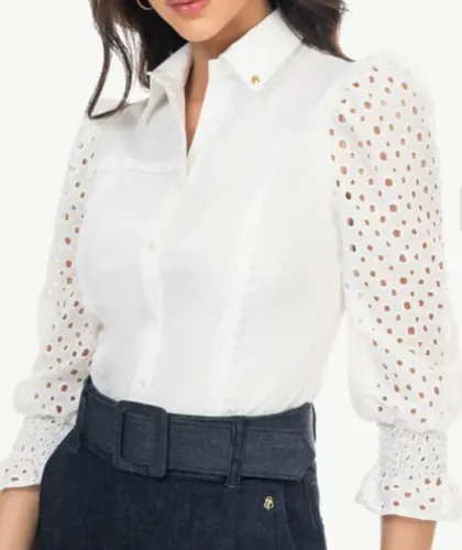 Camisa Manga Laise Off White Via Tolentino Tam 44