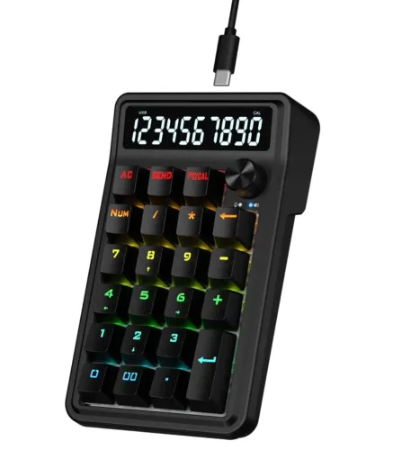 Redragon Cove Teclado Numérico Gamer Rgb Com Display Preto Português Brasil
