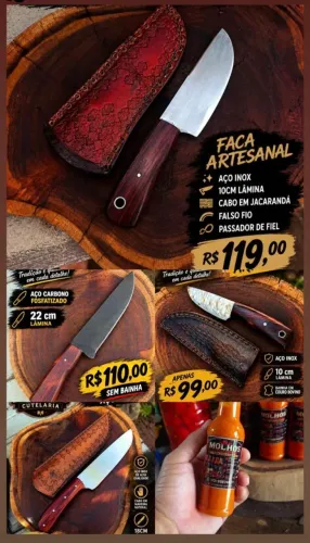 Faca artesanal ,cozinha, churrasco