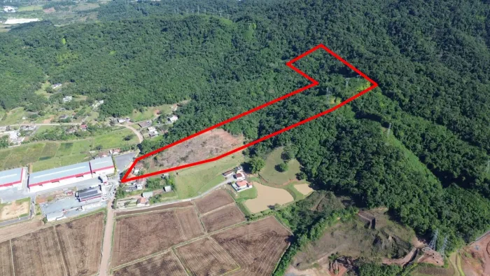 Terreno com 90.779,91m² de área no bairro Belchior Baixo em Gaspar!, totalmente livre de e