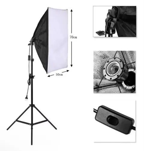     Kit Softbox para Live, Foto e Vídeo 50x70