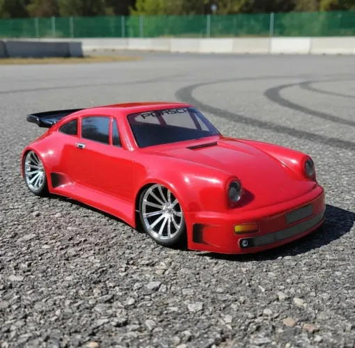 Porsche Vermelho - Bolha para Automodelo 1:10