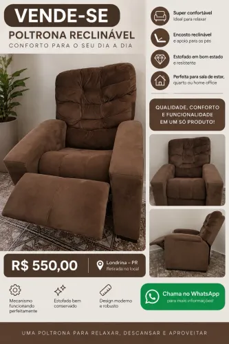 VENDE-SE POLTRONA RECLINÁVEL
