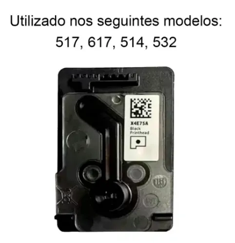 Cabeça De Impressão X4e75 Preta Hp Smarttan