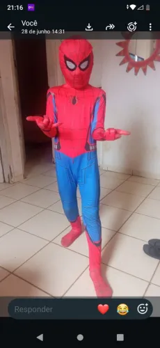 Roupa do homem aranha infantil