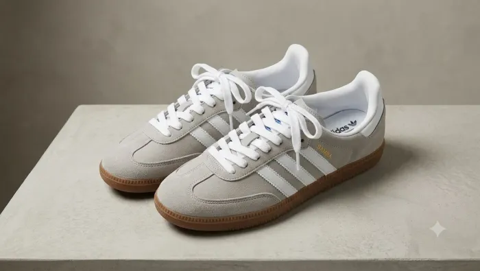 Tênis Adidas Samba OG Branco/Cinza - O Maior Ícone do Streetwear
