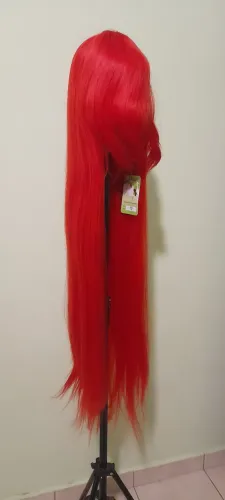 Peruca vermelha cosplay