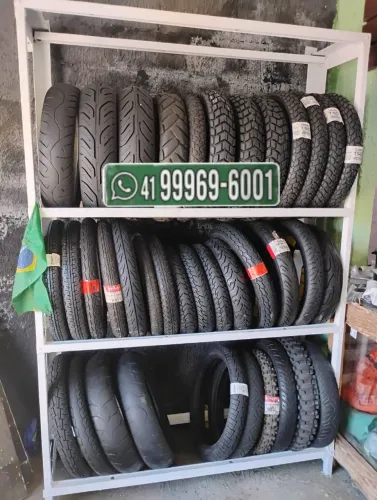 Pneu moto novo loja física Curitiba Pilarzinho